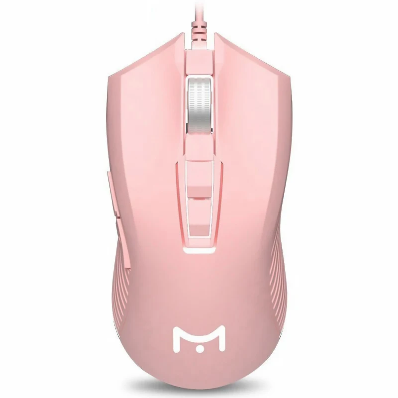 

MK100 Wholesale USB Wired Mute Backlight Mouses Macro Programming Mechanical Gaming Mouse Optical Wired Competitive Peripherals, Pink/black/sliver