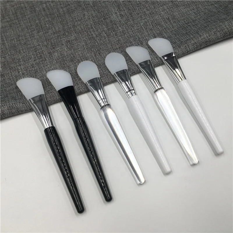 

Mask brushes Makeup Single Vegan Black Clear White Plastic Handle Silicone Face Mask Cosmetic Brush Tools Custom Logo