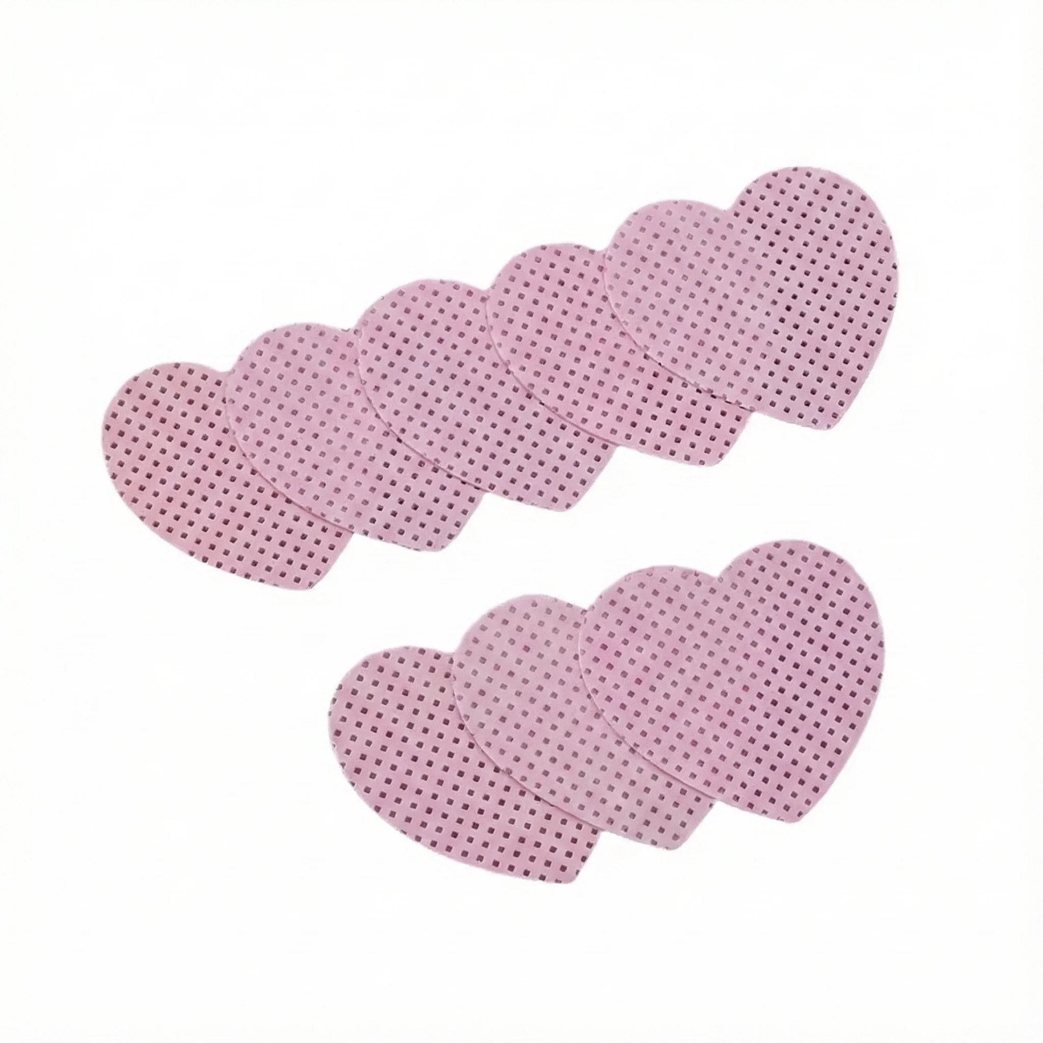 Private Label Lint Free Heart Shape Nail Remover Pad Lash Extension Glue Adhesive Nozzle Wipes