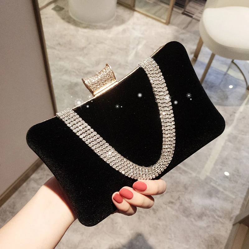 

fashion women evening bags tassel ladies clutch purse shoulder chain wedding party handbags bags, Customizable/black