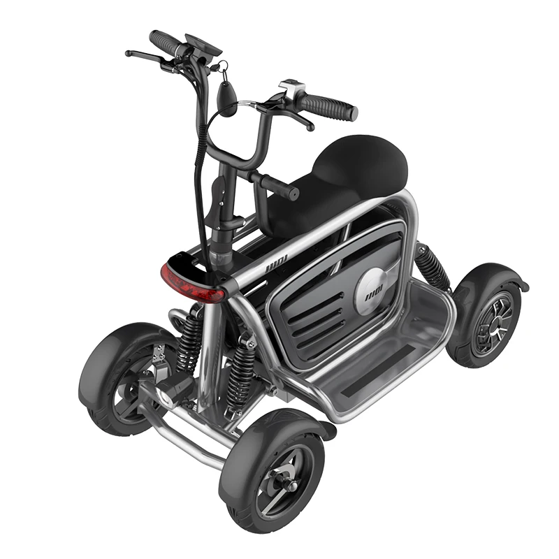 

Foldable perfect travel transformer 4 wheel electric golf mobility scooter 800 watts for elderly adult, Black