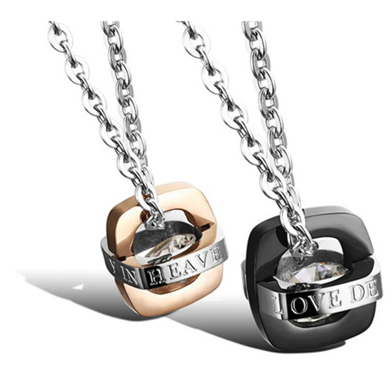 

New Cz Crystal Fastness " Ruigang Deeply in Heaven " Pendant Necklaces Jewellery Making for Couples