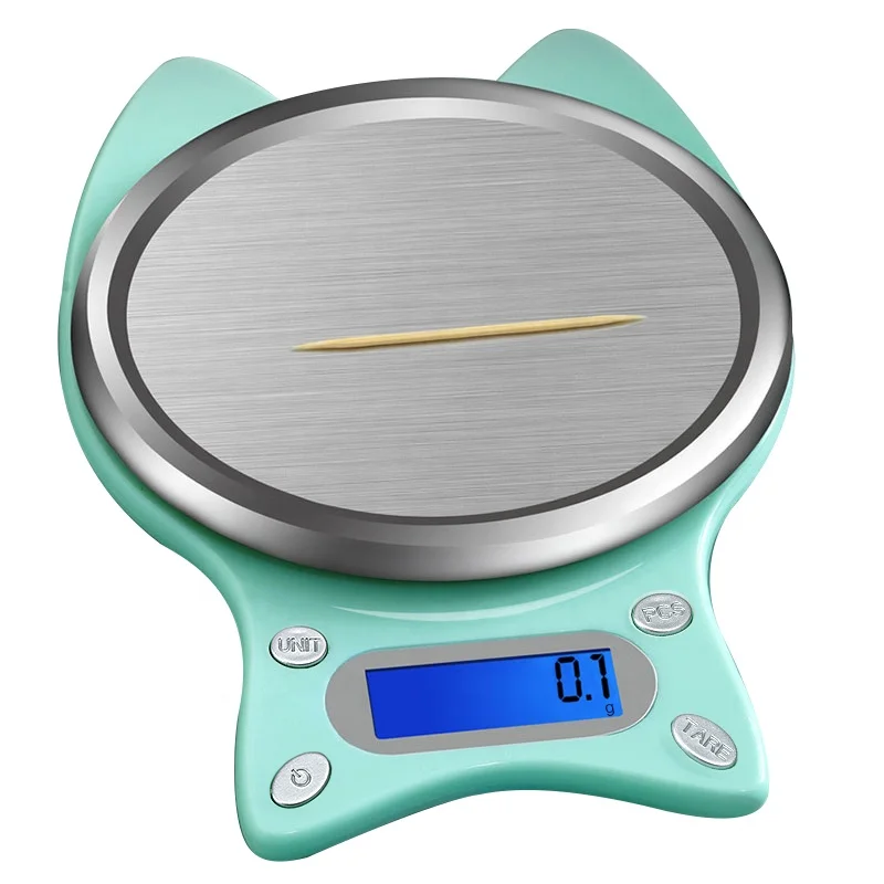 

Portable 3Kg LCD Display Food Scale Digital Kitchen Coffee Weighing Scales