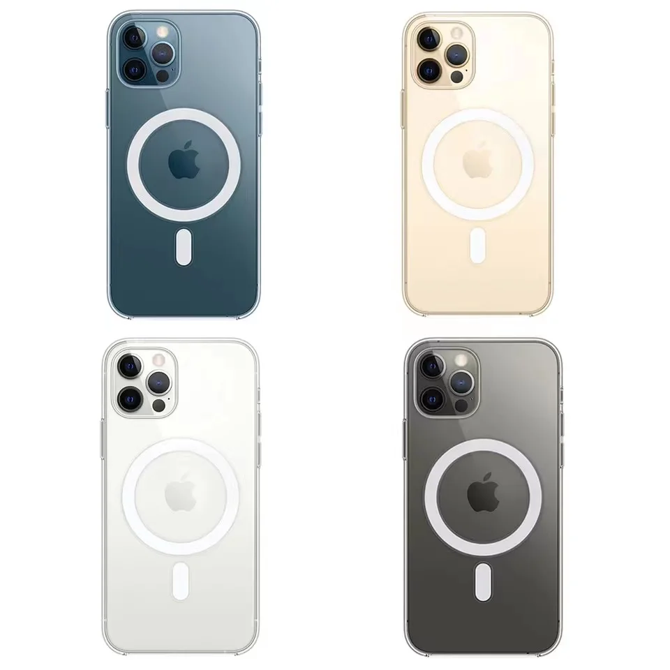 

Professional Clear Magnet Phone Case Wireless Charging Luxury Transparent Back PC Cover for iPhones 13 PRO MAX 12 PRO 11 XR XS