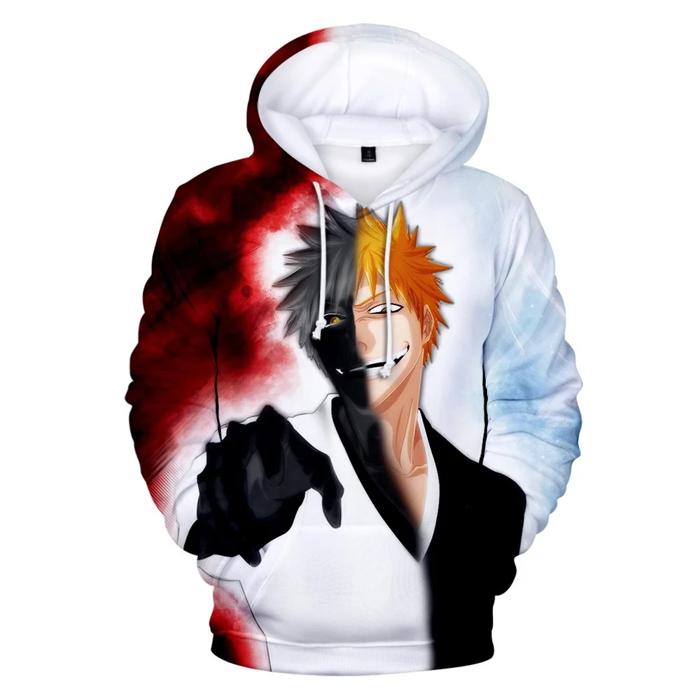 

2021 New designs stock no moq 3d printed bleach hoodies wholesale bleach hoodies sweatshirt supplier from China, Csutomized