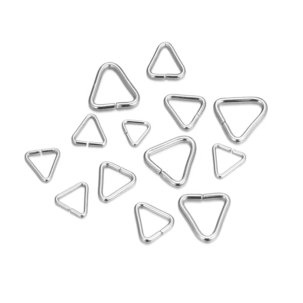 

Stainless Steel Triangle Jump Rings Silver Tone Split Rings Jewelry Making Components for DIY Crafts Accessories