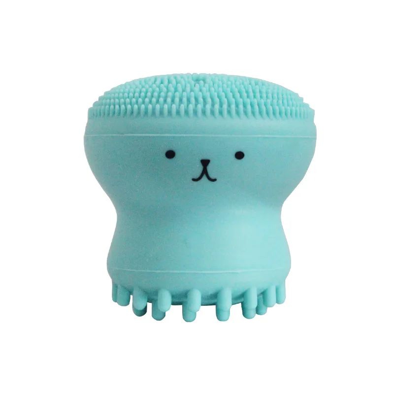 

factory new design Mini Soft Octopus Washing Facial Silicone Exfoliating Cleansing Manual Face Brush, Red,pink,purple,blue
