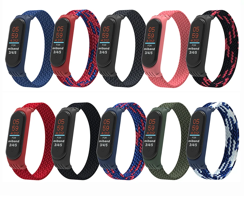 

Elastic Braided Solo Loop Strap For Xiaomi Mi Band 4 3 Replaceable Band For Xiaomi Mi 5 Bracelet Strap Smart Watch For Mi 5 Band, 10 colors are available