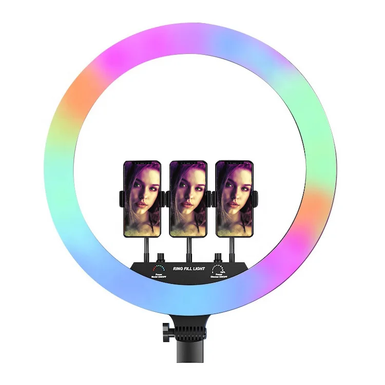 

18 inch RGB Professional make up live show selfie photographic lighting dimming photography led ring light