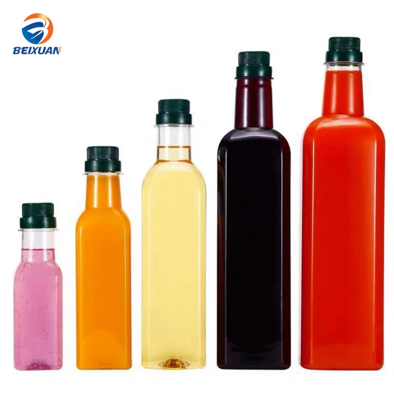 250ml 500ml 750ml 1000ml Camellia Oil Bottle Pet Plastic Olive Oil