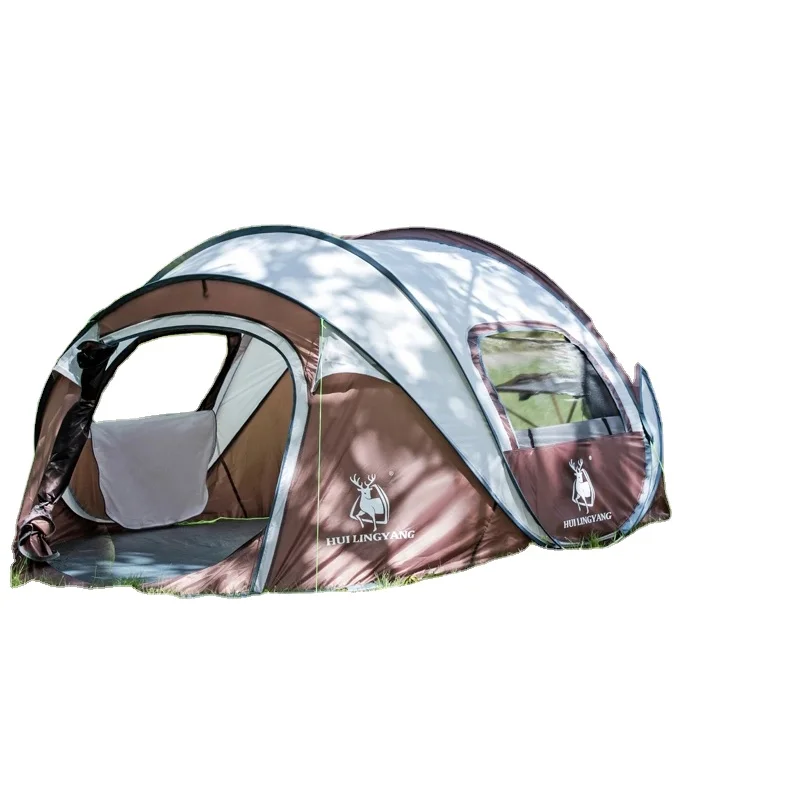 

Outdoor automatic extended family waterproof camping hiking beach sun shelter speed open tent