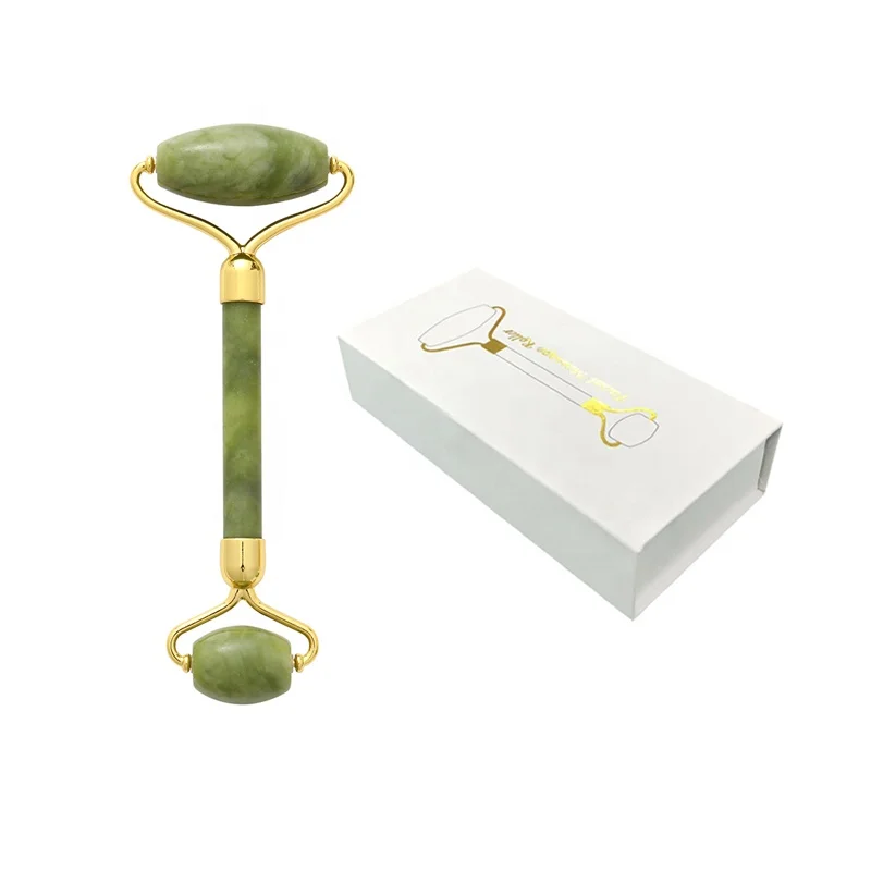 

Anti Aging High Quality Xiuyan Face Massage Facial Jade Green Roller Massage Stones Beauty Massager Facial Tools, As picture or customized