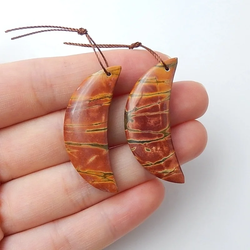 

Unique Gemstone Beads Multicolor Picasso Beads for Pendant Earrings Rich Colors 38x17x5mm 8.7g