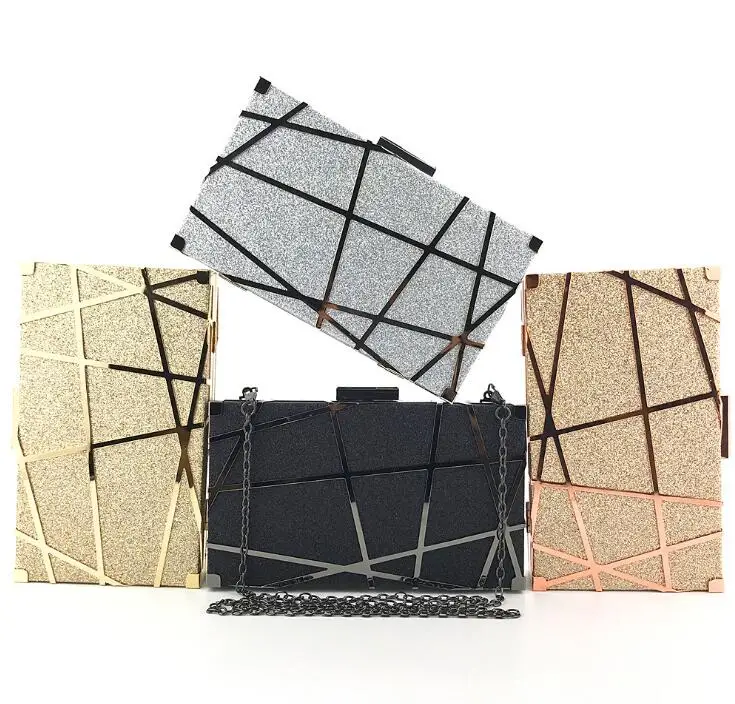 

2020 Best seller bling clutch bag evening party girls party bags shiny pu party bags for women, Gold/rose gold/black/silver