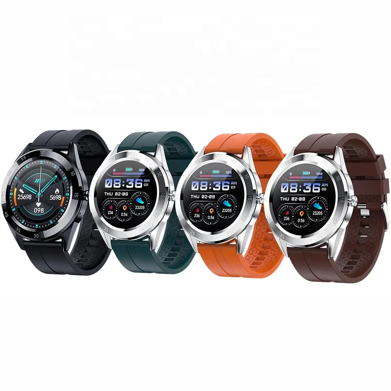 

1.54 inch round screen Y10 Heart Rate Monitor Smart watch Fitness Tracker waterproof Men Sport Smart watches with box packing, Black, orange, light brown , green
