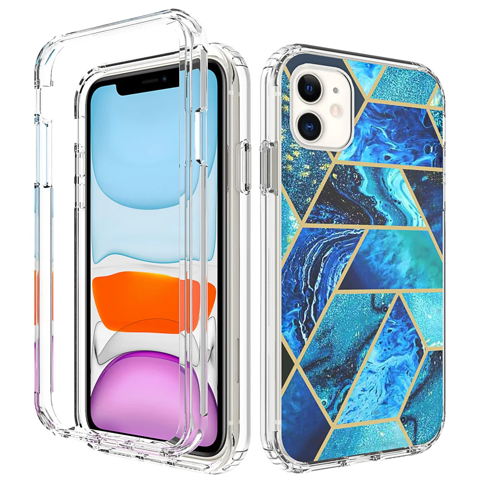 

LeYi gold foil marble phone case for iphone 11 12 pro colorful back mobile cover