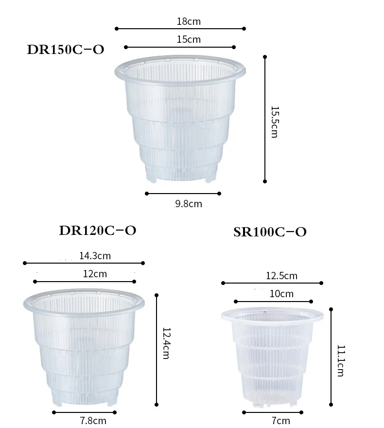 

Plastic Flower Pots 5/6/7 Inch Clear Orchid Pot Flower Container Plant Seedling Nursery Pots Planter Home decoration, Transparent/clear