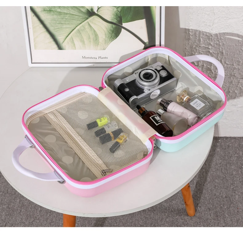 Mini Hard Shell Multicolor Cosmetic Case Luggage Small Travel Portable Suitcase Cosmetic Case