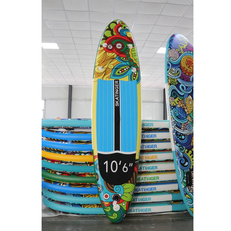 

SKATINGER China factory wholesale 10'6 waterplay surfing inflatable paddle board standup paddle board surf board paddle surf