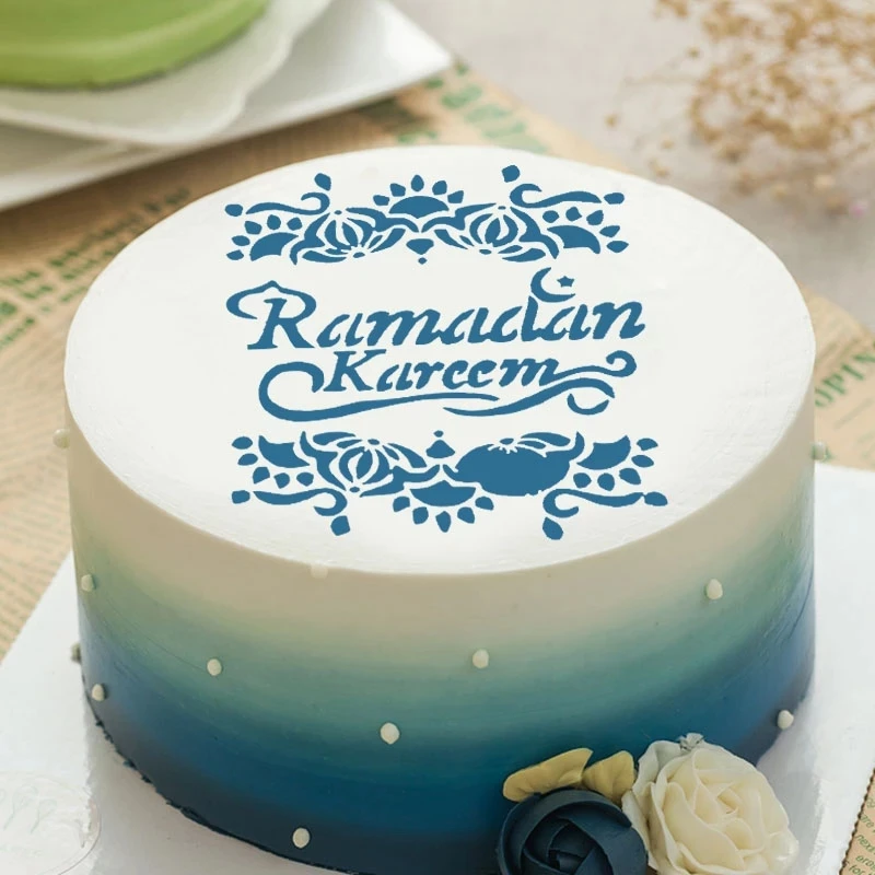 

Eid Mubarak Ramadan Cake Printing Template Spray Stencil DIY Fondant Cake Biscuits Decoration Tools