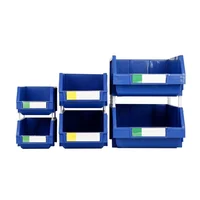 

Tool parts organizer plastic stack and back hang storage bin & box