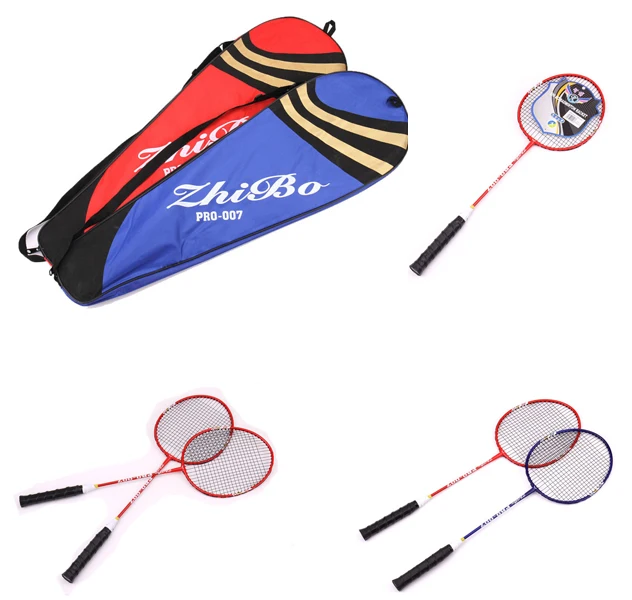 

007 Beginner special racket alloy resistant racket couple set factory direct sales, Blue,red