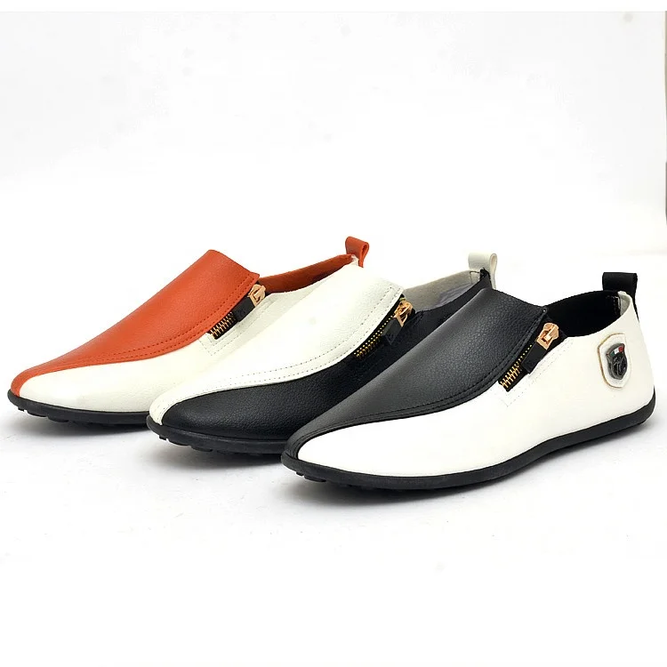 

footwear casual men leather loafer shoes men lazy casual shoes, Optional