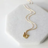 

Gold Plated Jewelry Stainless Steel Butterfly Necklace