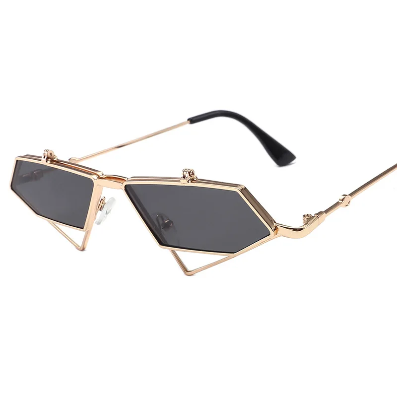 

2021 Outdoor Fashion Small Frame Polygon Designer Male Shades Sunglasses