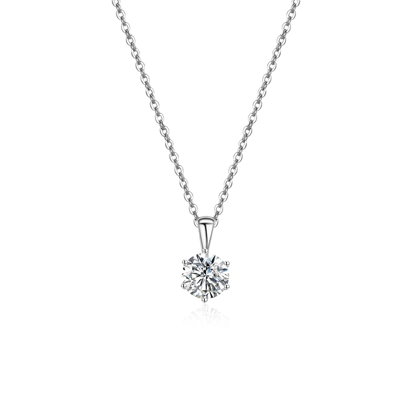 RINNTIN SN278 Classic Wedding Necklace Set Silver 925 Wholesale Shiny Cubic Zircon Necklace