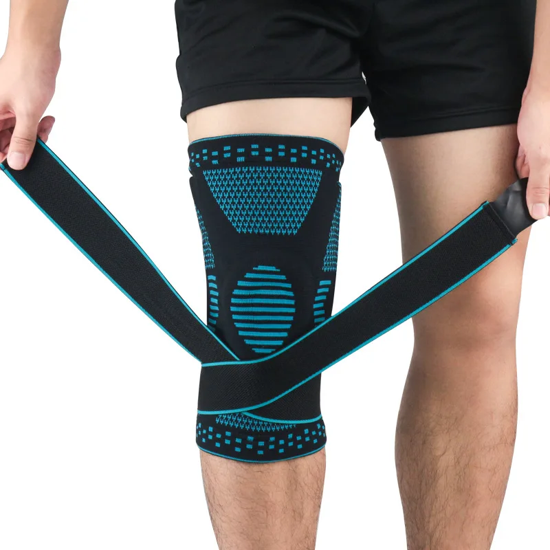 

2021 New Elastic Knee Support Compression Strap Knee Sleeve Sports Knee Brace for Men & Women, Gray, black, red, blue, knee brace