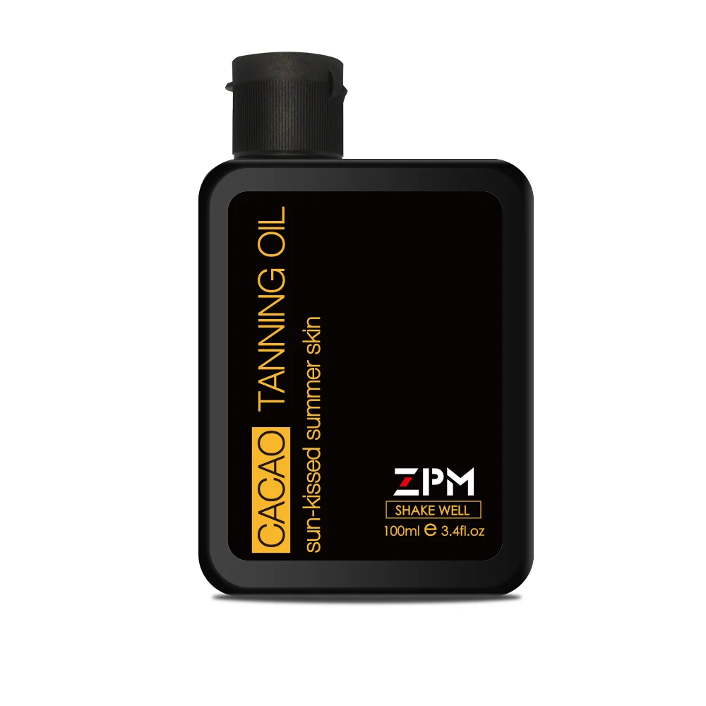 Natural ingredient OEM/ODM Private Label Skin Care Deep Dark Looking Tan CACAO Tanning Oil