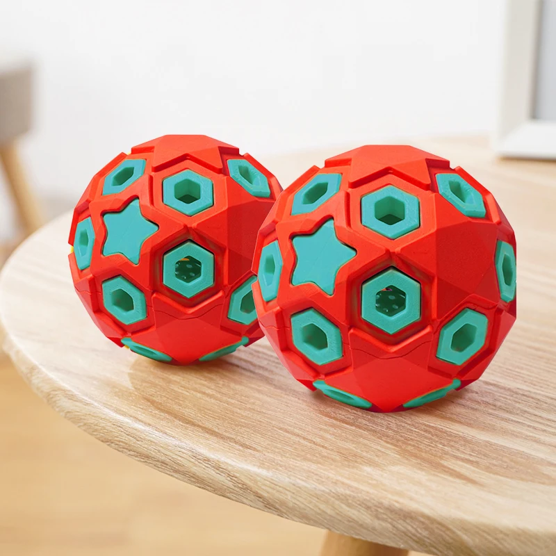 

Food Grade Plastic Automatic Rolling Dog Toy/ Dog Bite Ball Can Hold Dog Food
