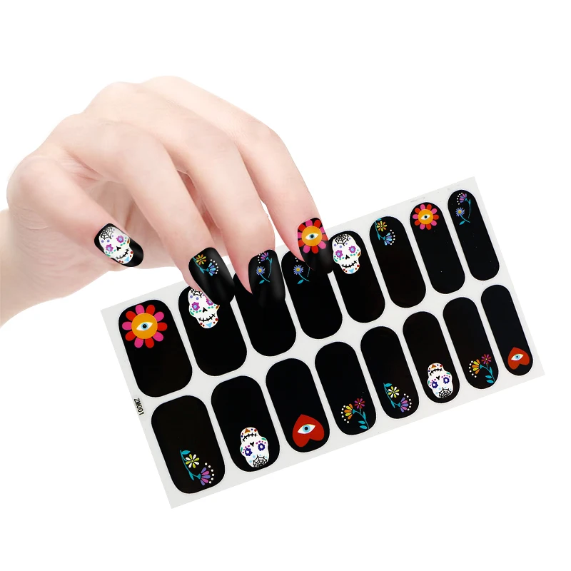 

Beautysticker Halloween nail stickers polish gel nail wraps new designs, Customers' requirements