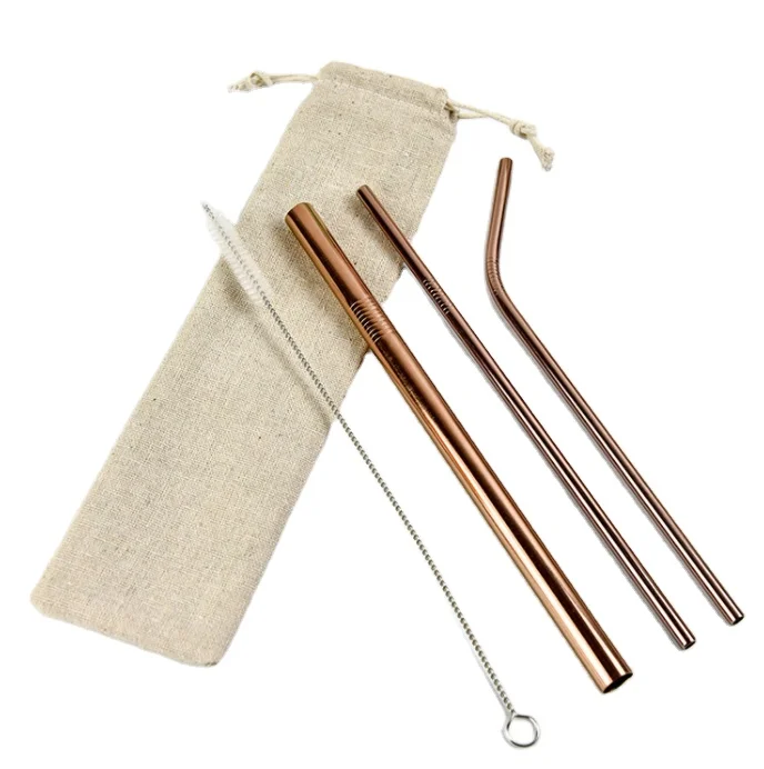 

Amazon hot sale stainless steel drinking beverage straw for home bar