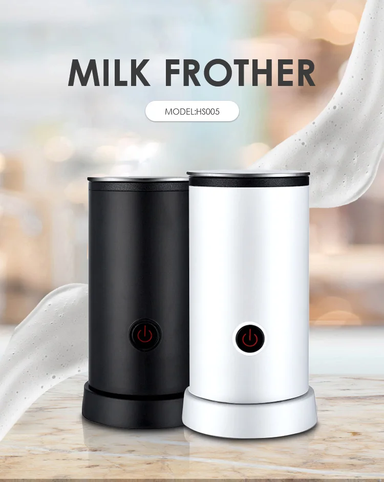 New 2 In 1 Milk Frothing Pitcher Froth Electric Frother Heater Hot Mini