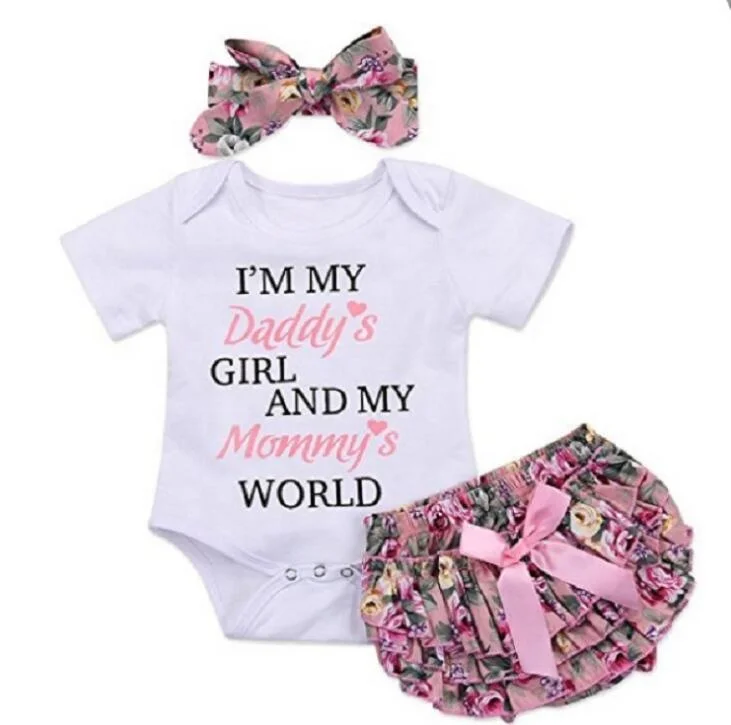 

New Style Ready to Ship new born baby Girls Summer Boutique Clothing Cute Baby Girls Clothing Sets, Picture