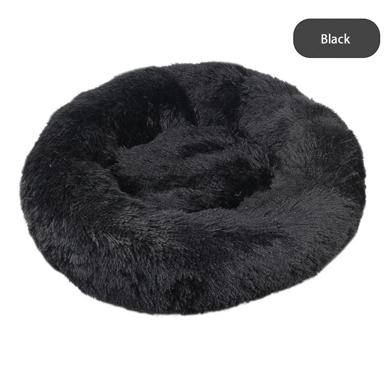 

FreeExport Round Plush Pet Bed House Products Sofa Long Dog Bed Cushion Mat For Cat Dog Pet, Picture show