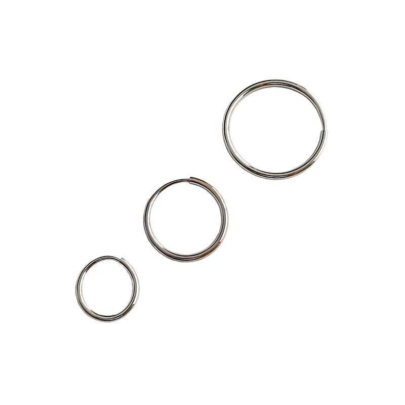 

New arrival Sterling Silver Earrings 21524 earrings sterling silver 925 jewellery Simple 13mm18mm 23mm hoop Earrings Women, White