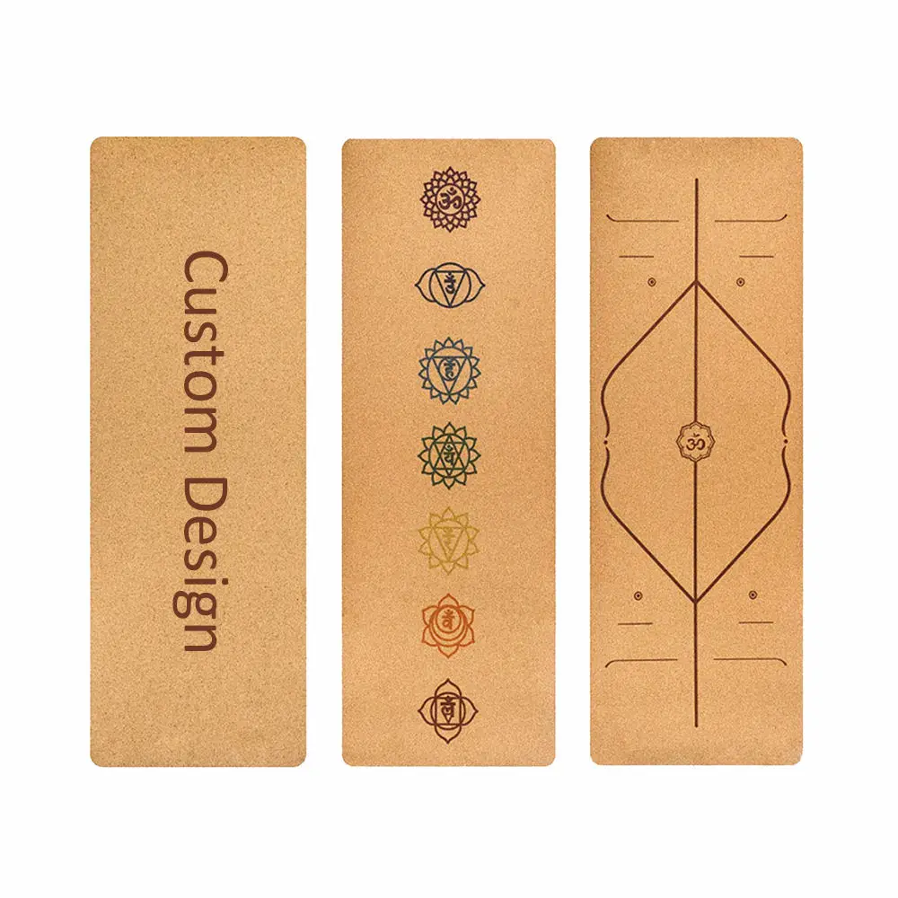 

Yiwu OEM High quality fitness nature printed wooden jute design cork TPE yoga mat custom acceptable, Customized color