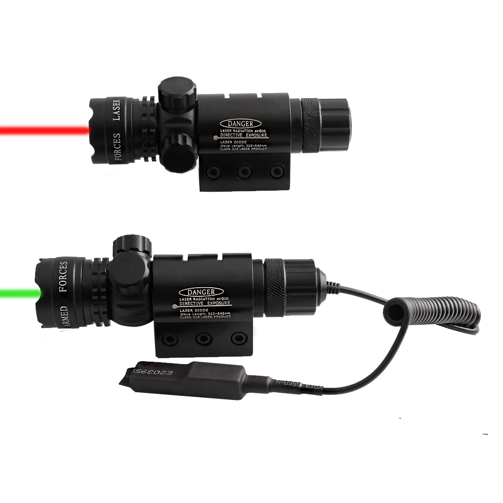 

Red/Green Laser Use for Gun Suit 25.4/30mm Ring 20mm Rail Laser Sight For Hunting Can Adjustable Up Down Left Right, Black