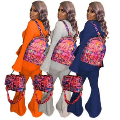

B35336A 2021 Ready to ship PLUS SIZE winter lady 2 PCS sports clothes set