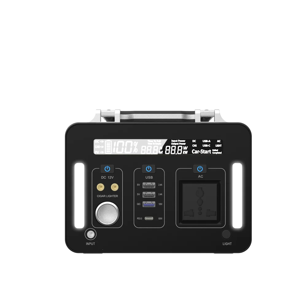 

portable power station 300w LED SOS Light 600 Peak green energy 220V Portable Rechargeable Power Station with Solar Panel