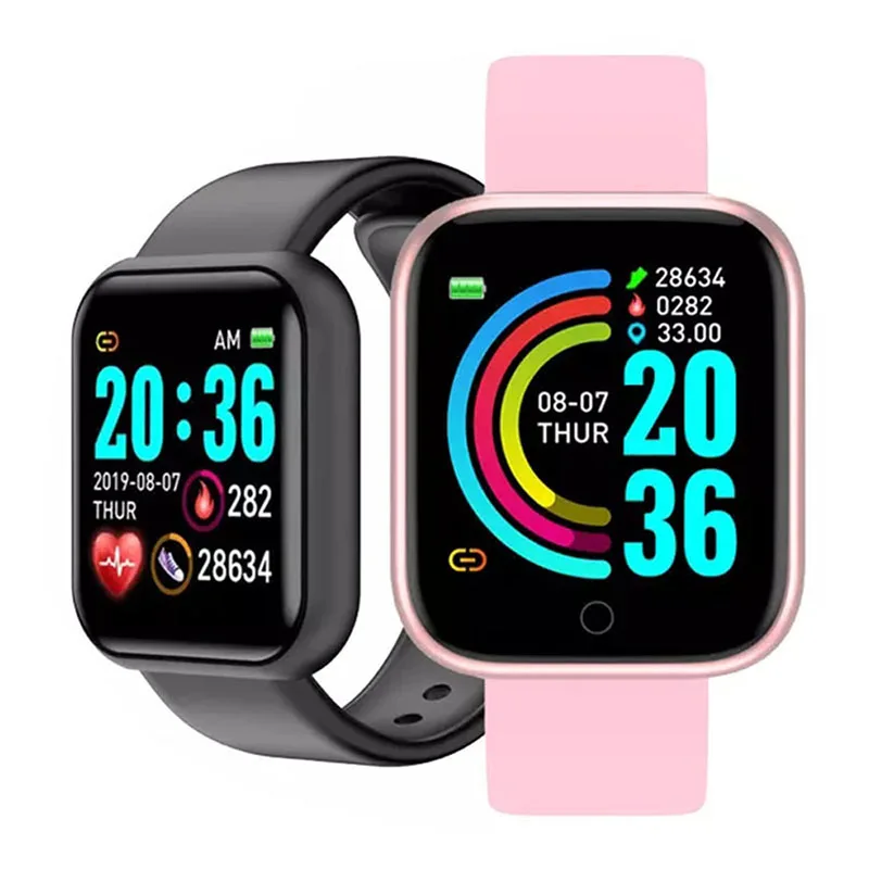 

Y68 Smartwatch Men Wristwatches Smart Watch Electronic Clock Fitness Monitor Men Reloj inteligente Relogio