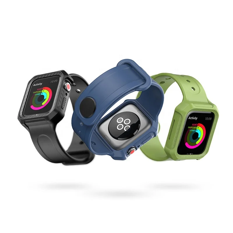 

Silicone Strap Protective Cover for Apple Watch Band 44mm 42mm 40mm 38mm Anti-fall iWatch Case Apple Watch 5/4/3/2