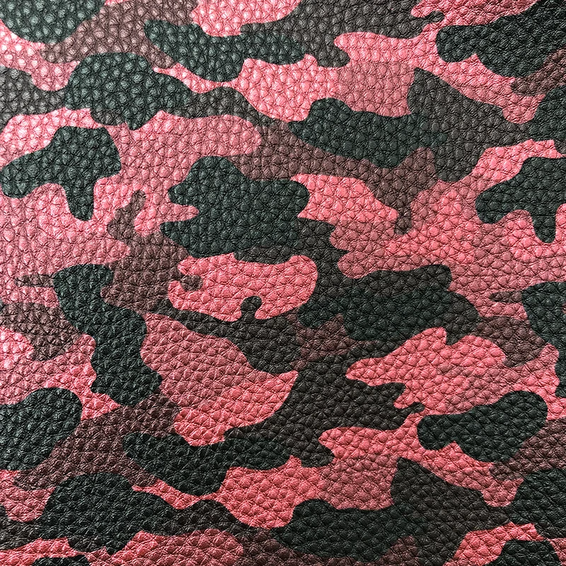 
Recycled Embossed Matte Camouflage Synthetic Artificial Pvc Pu Leather Fabric Material For Sofa 
