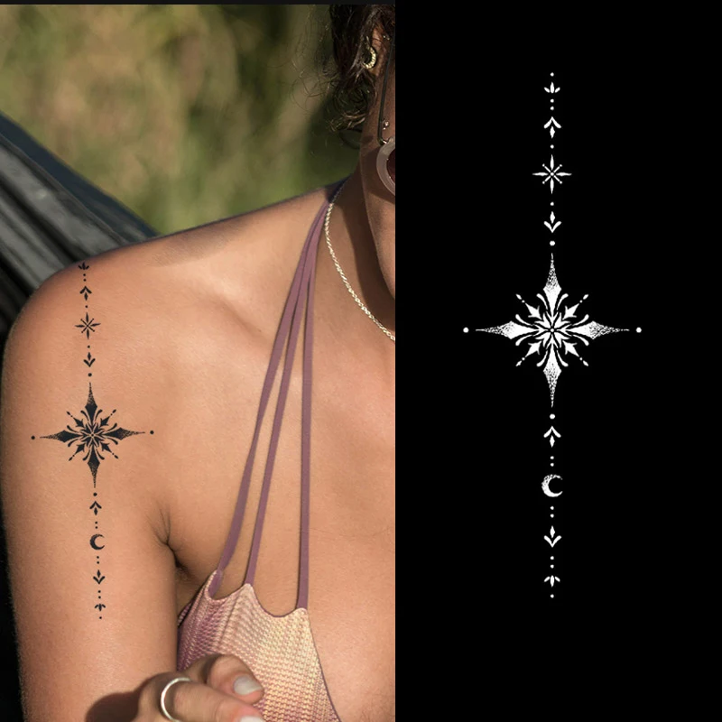 

Radiant star river custom Temporary henna Tatoo Hand Tattoo kit with Flower Black Waterproof juice semi permanent Tattoo Sticker