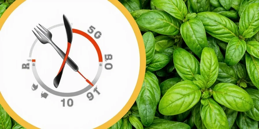 Oven drying basil on baking sheet
