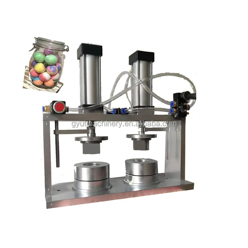 

Homemade bath bomb ball manual press machine producer in China with 2 Molds