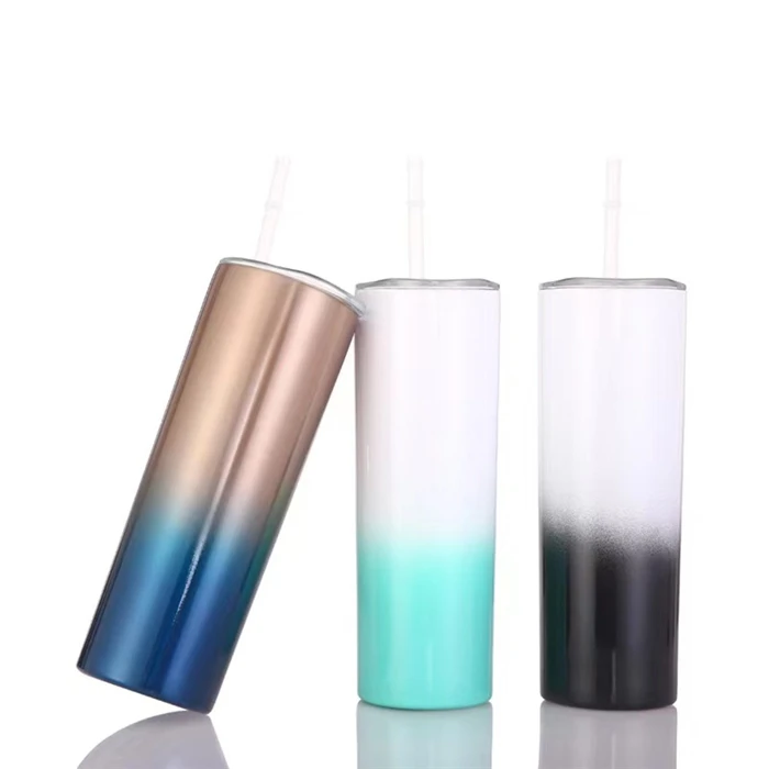 

China Supplier Wholesale Customized Colors and Logo 20oz 304 Stainless Steel Sublimation Tumblers Skinny Straight